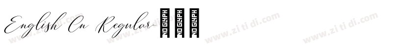 English Cn Regular字体转换